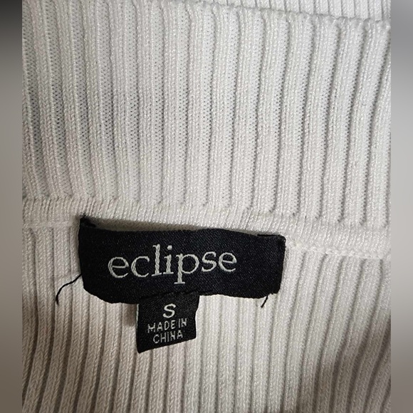 Eclipse Ribbed Striped Mock Neck Long Sleeve Top - Picture 3 of 3